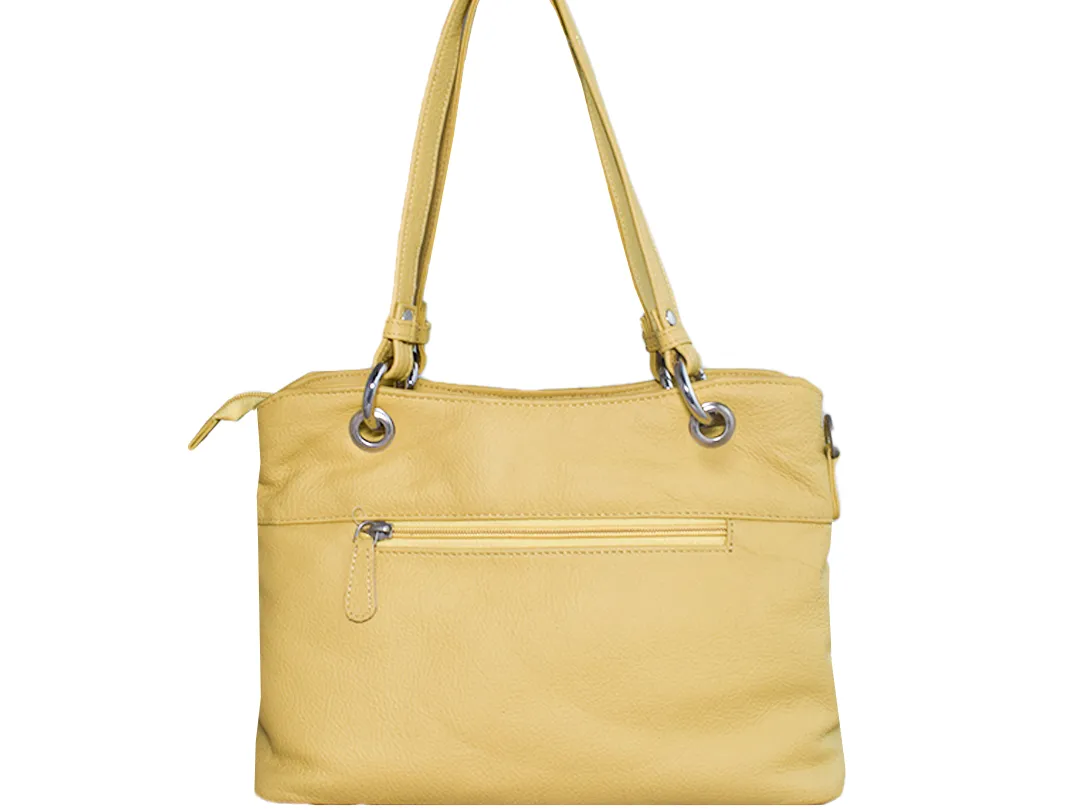 Olivia Women's Leather Bag Yellow - BIWB101