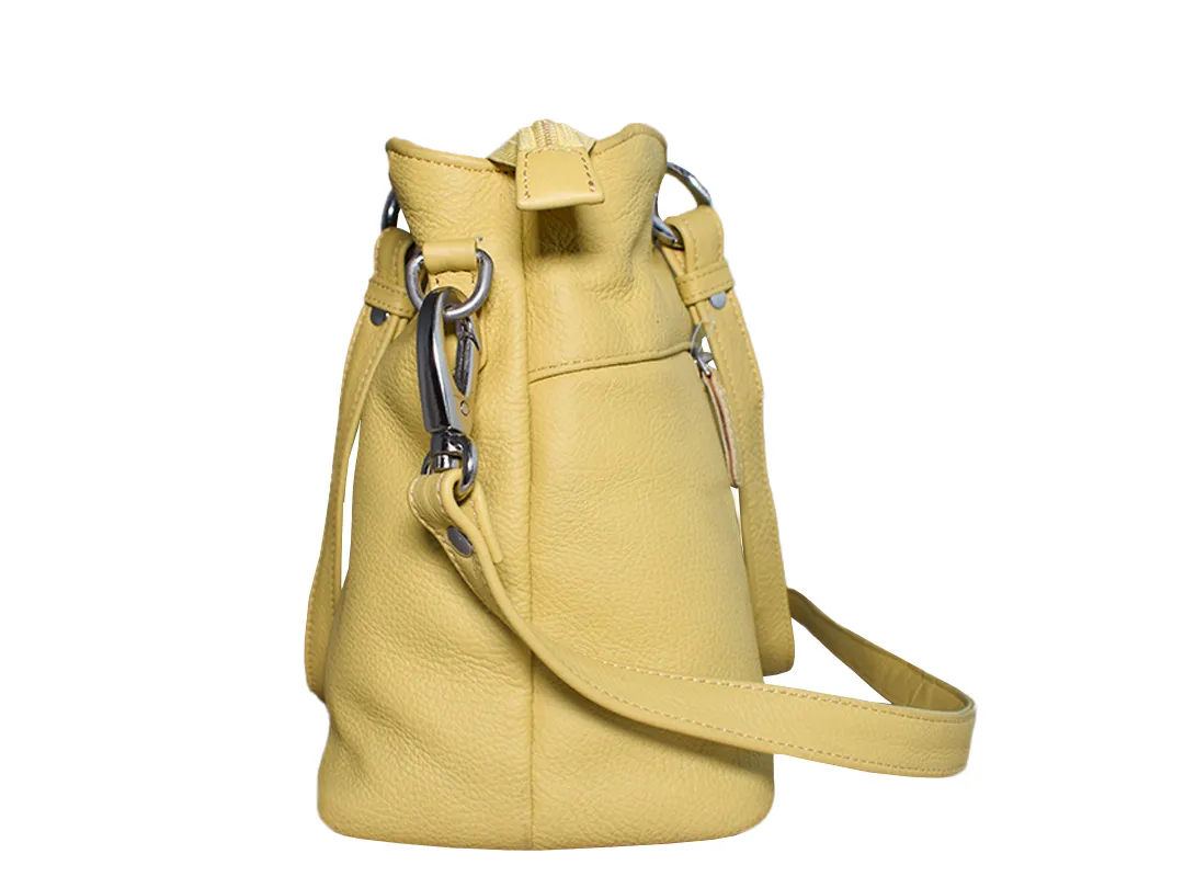 Olivia Women's Leather Bag Yellow - BIWB101