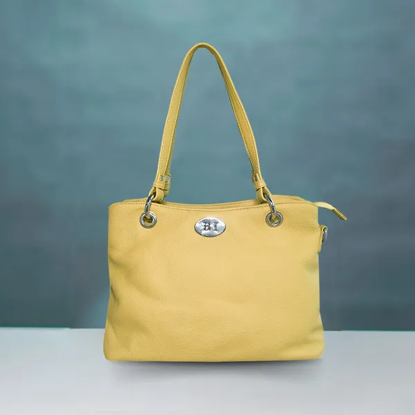 Olivia Women's Leather Bag Yellow - BIWB101