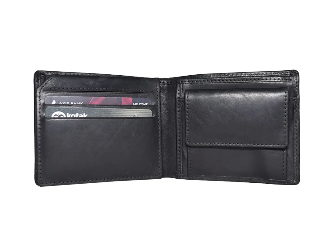 Leo Men’s Leather Wallet Black - BIMW111