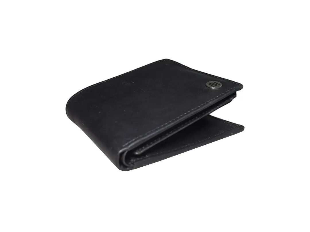 Leo Men’s Leather Wallet Black - BIMW111
