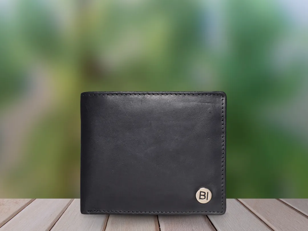 Leo Men’s Leather Wallet Black - BIMW111