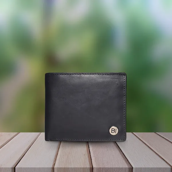 Leo Men’s Leather Wallet Black - BIMW111