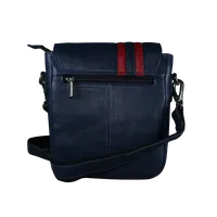 Emiliano Mens Cross Body Leather Bags Navy Blue - BIMB3005
