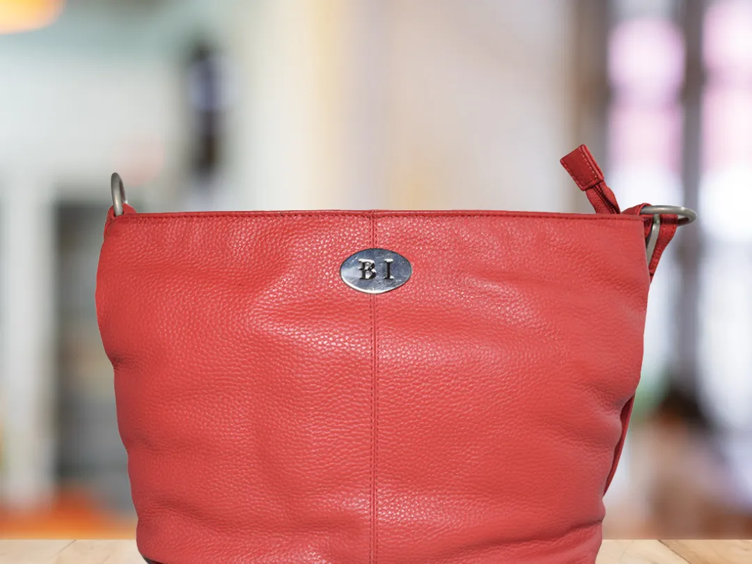 Elsie Women’s Leather Bag Red - BIWB114