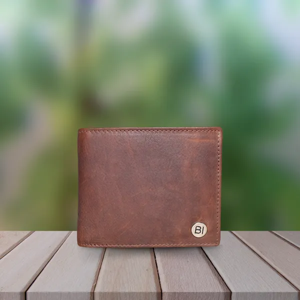 Leo Men’s Leather Wallet Brown - BIMW112