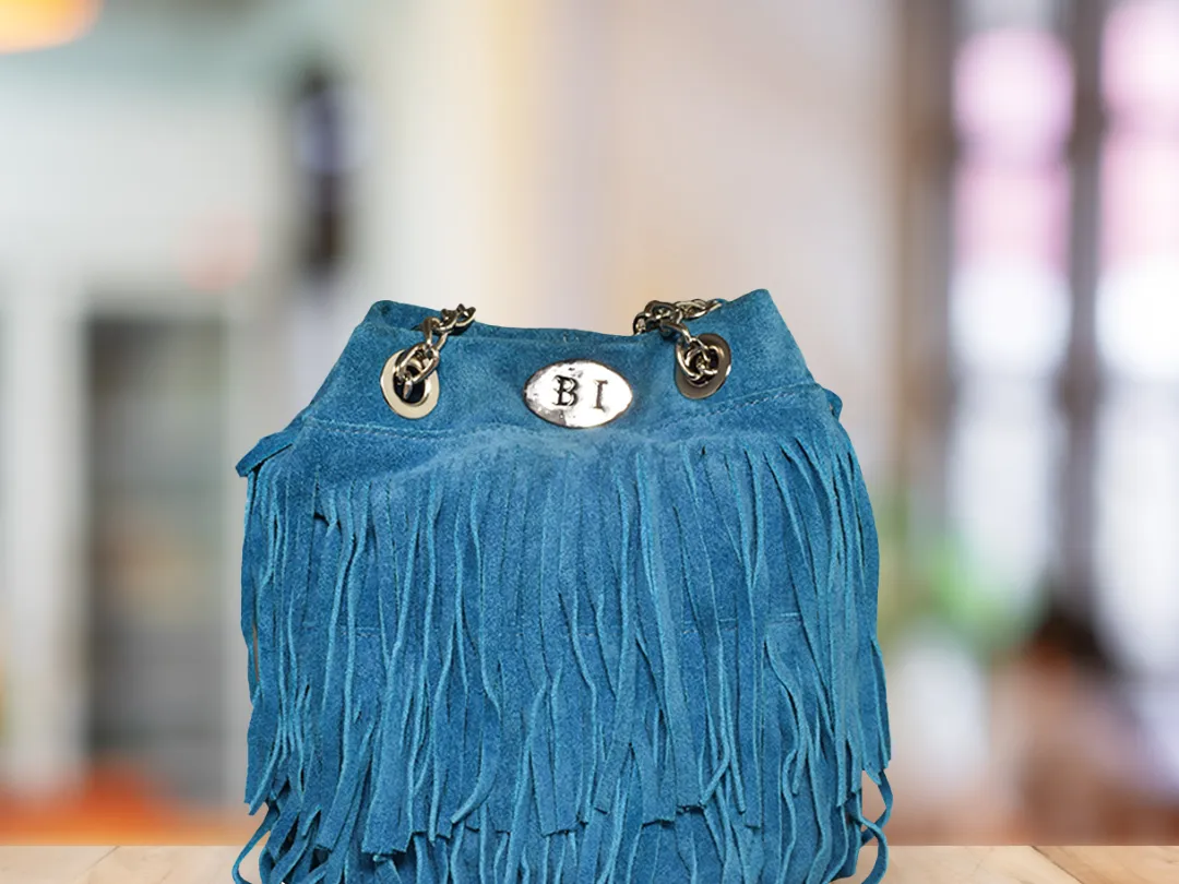Ella Women’s Leather Bag Blue - BIWB120