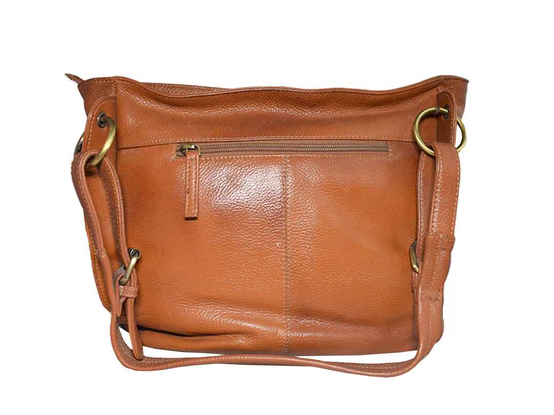Maisie  Women's Leather Bag Cognac - BIWB128