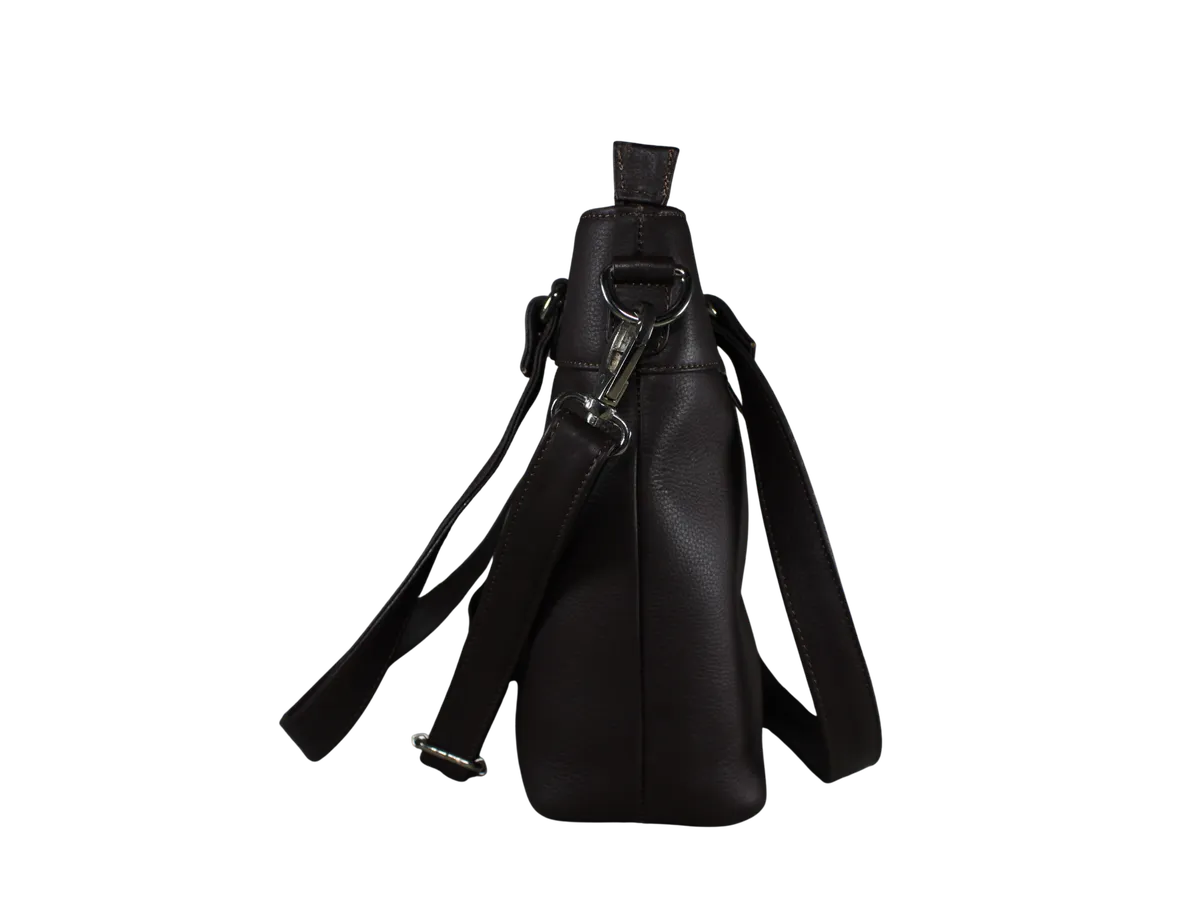 Jace Mens Leather Bags Dark Brown - BIMB3006
