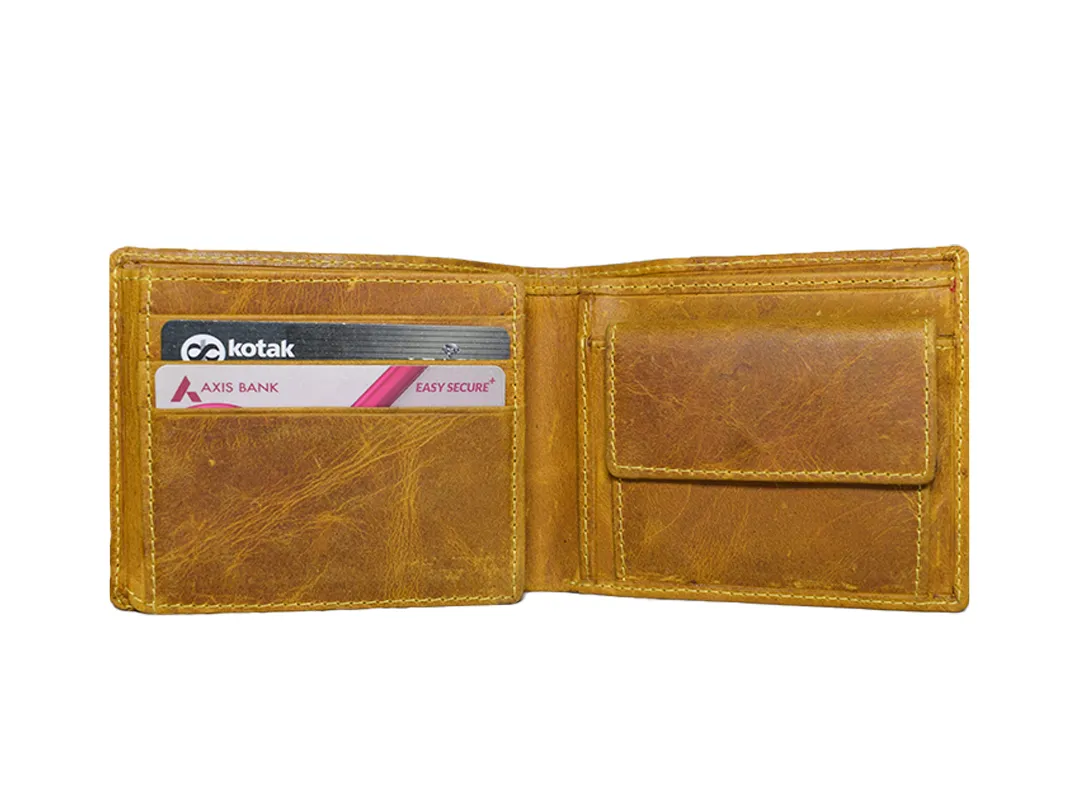 Ollie Men’s Leather Wallet Tan - BIMW118