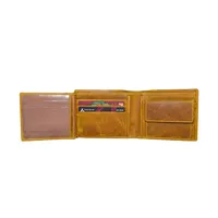Ollie Men’s Leather Wallet Tan - BIMW118