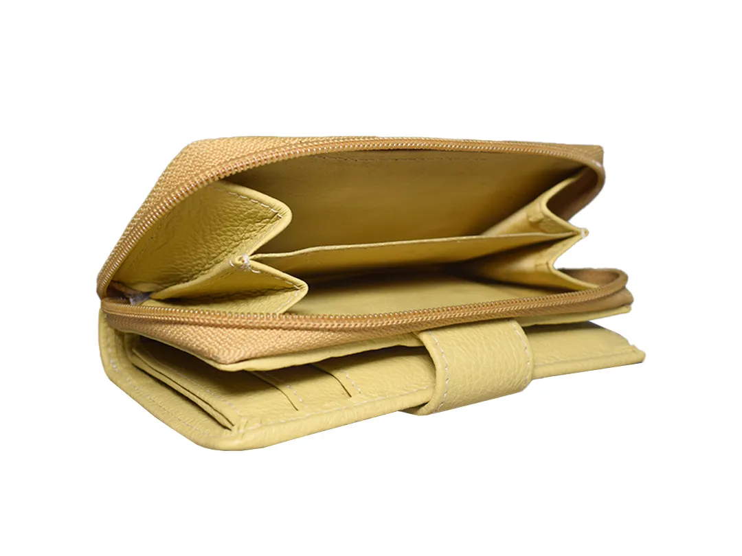 Matilda Women’s leather wallet Yellow - BIWW121