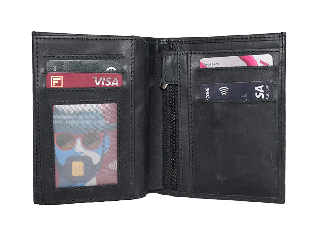 Charlie Men’s leather wallet Black - BIMW123