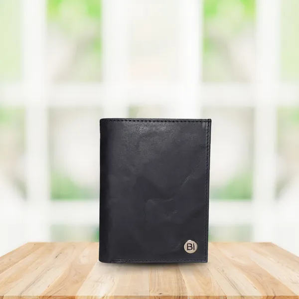 Charlie Men’s leather wallet Black - BIMW123