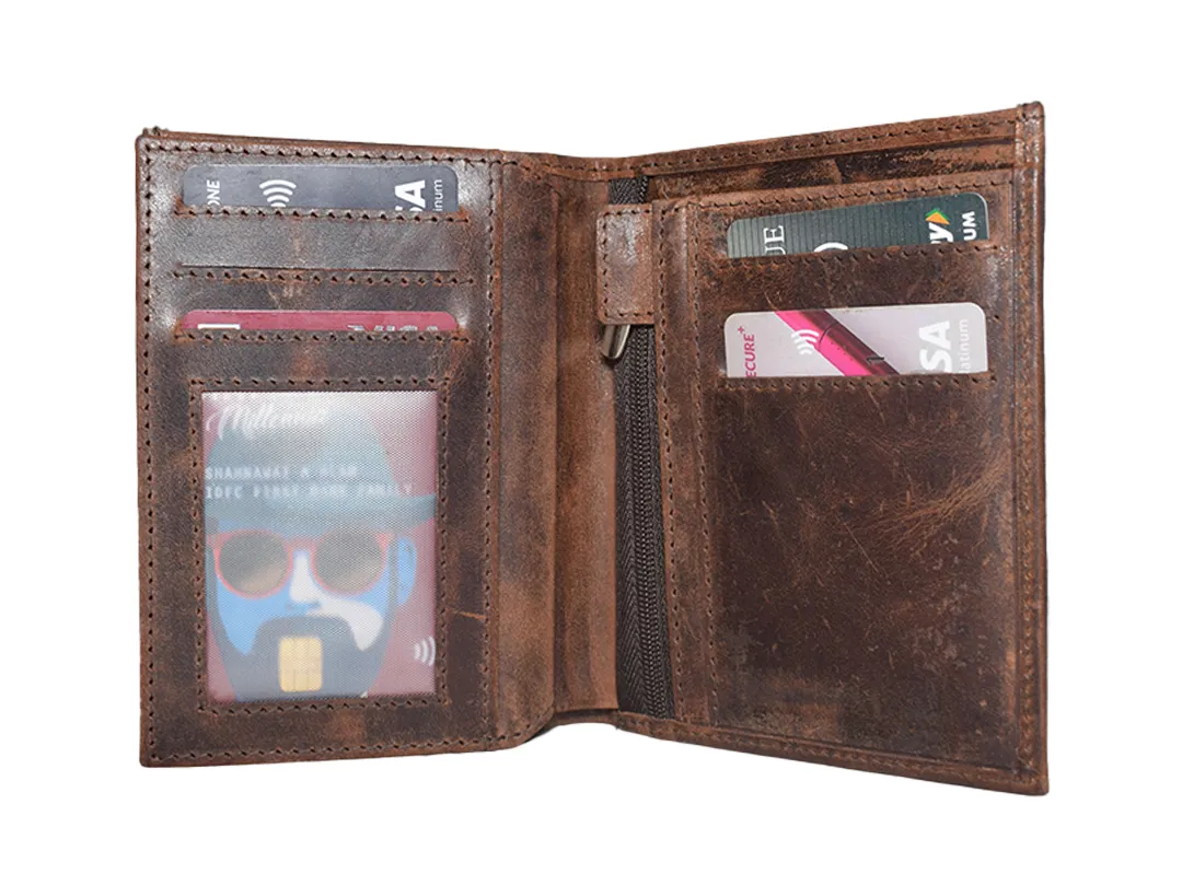 Charlie Men’s leather wallet Brown  - BIMW124