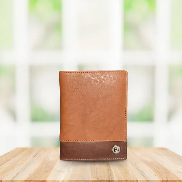 Oscar Men’s leather wallet Tan - BIMW125