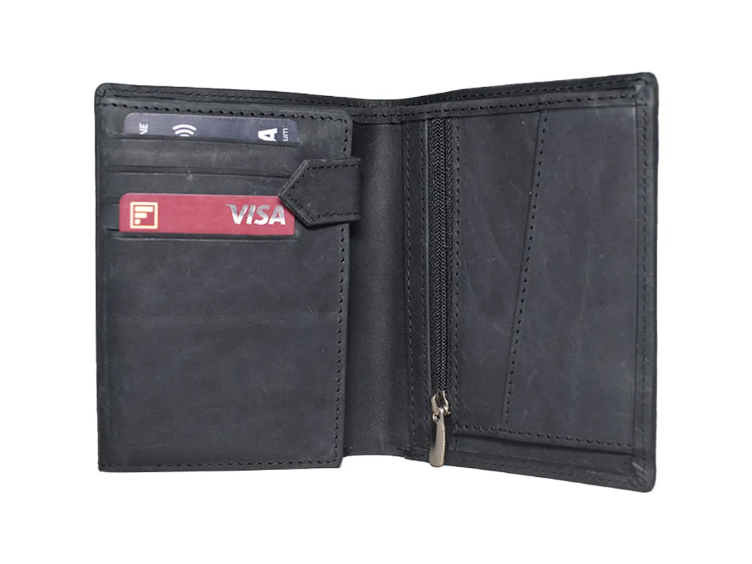 Henry Men’s leather wallet Black - BIMW128