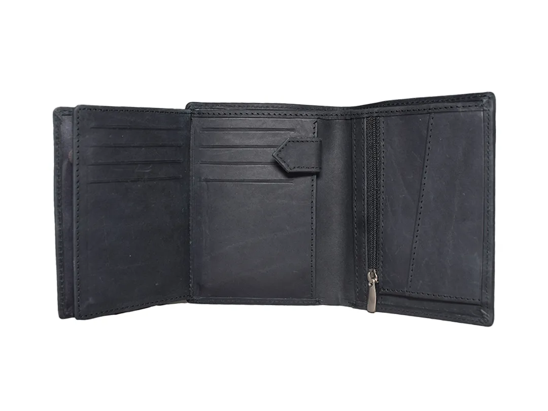 Henry Men’s leather wallet Black - BIMW128