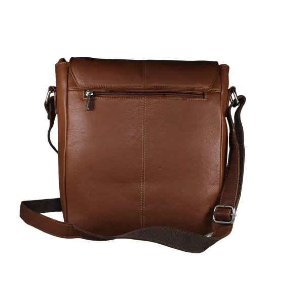 Giovanni Mens Leather Cross Body Bags Light Brown - BIMB3009
