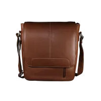 Giovanni Mens Leather Cross Body Bags Light Brown - BIMB3009