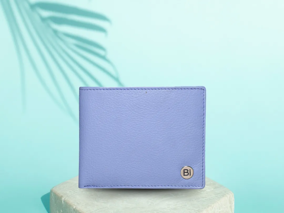 Jacob Men’s Leather Wallet Sky Blue - BIMW134