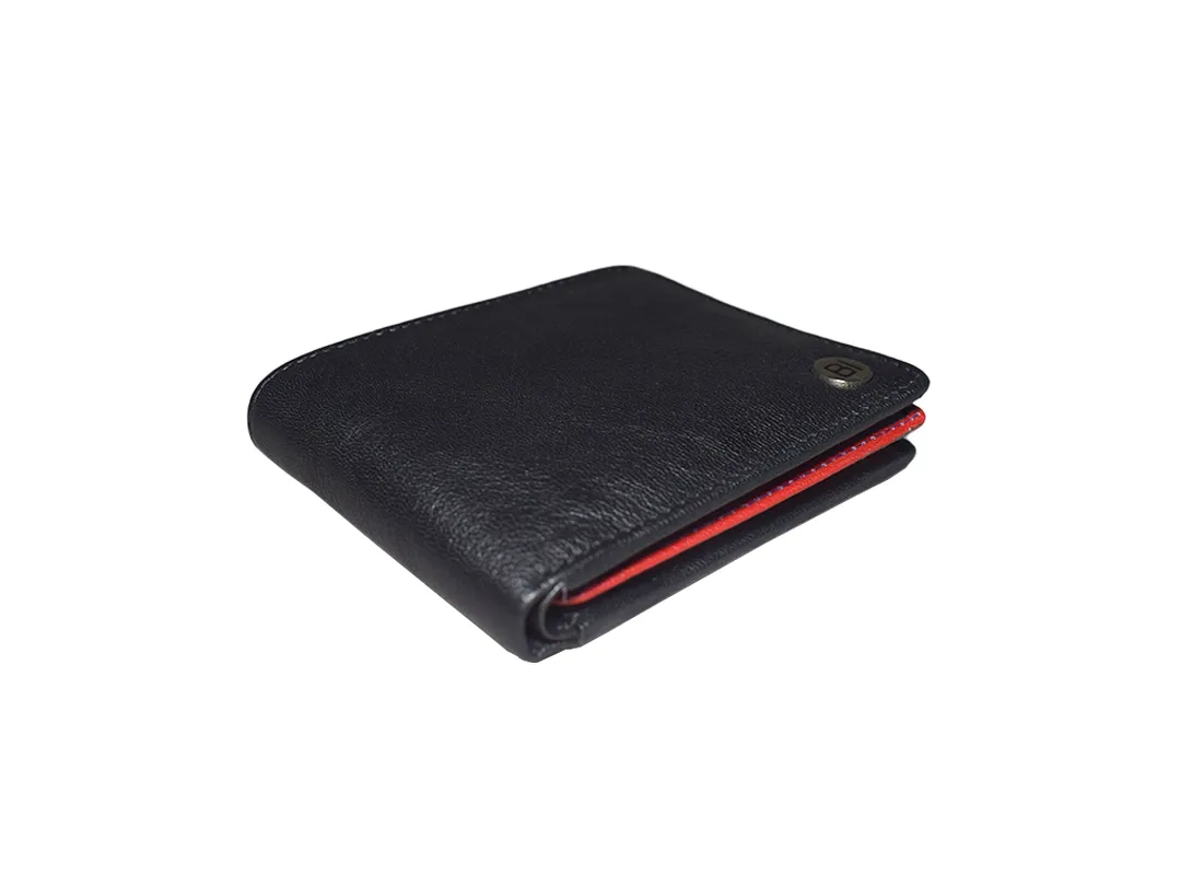 Tommy Men’s Leather Wallet Black Multi Color - BIMW135
