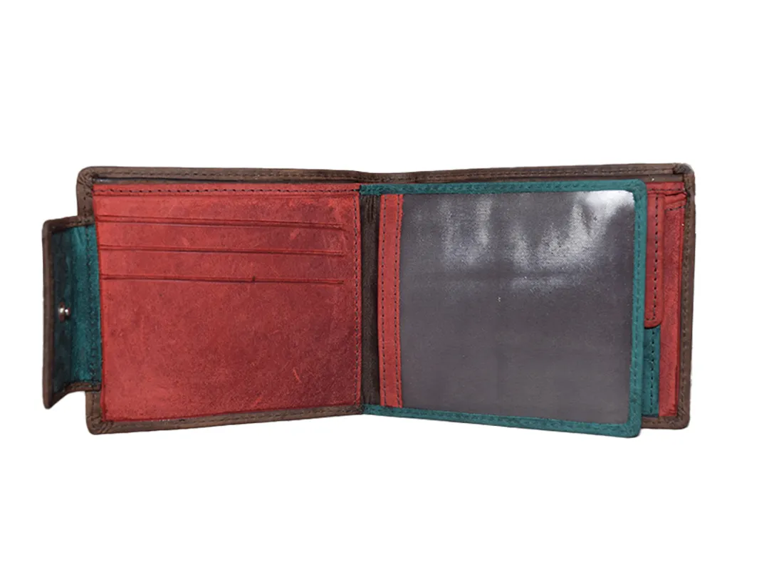 Luca Men’s leather wallet Dark Brown - BIMW137