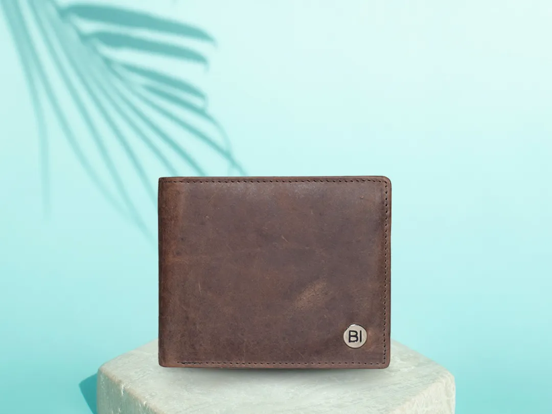 Luca Men’s leather wallet Dark Brown - BIMW137