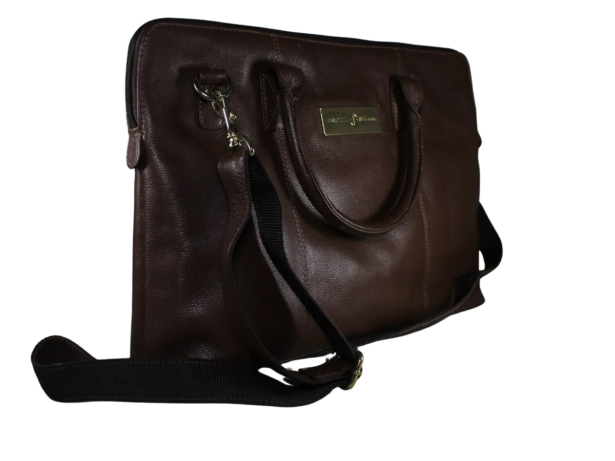 Declan  Mens Leather Bags Dark Brown - BIMB3011