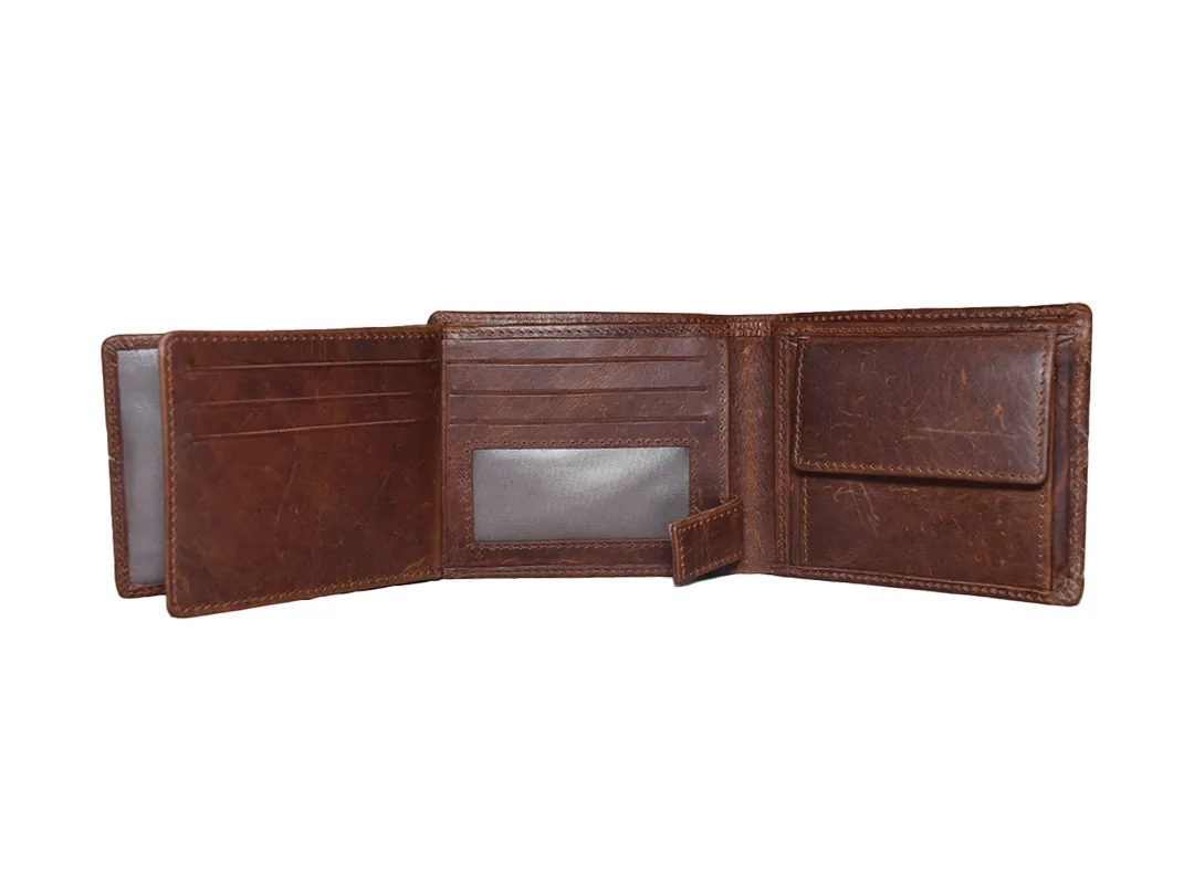 Lawrence Men’s leather wallet Brown - BIMW146