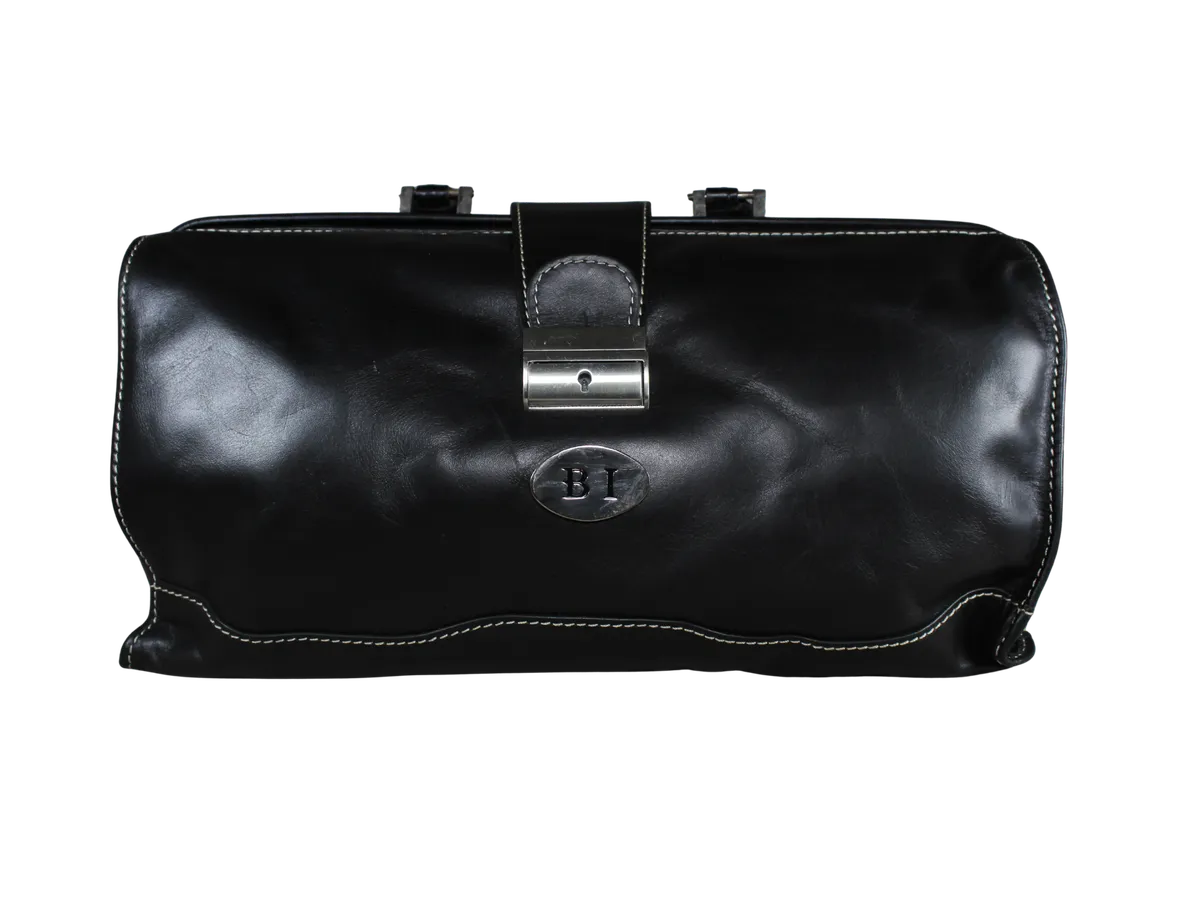 Jasper Leather Doctor Bags Black - BIMB3013