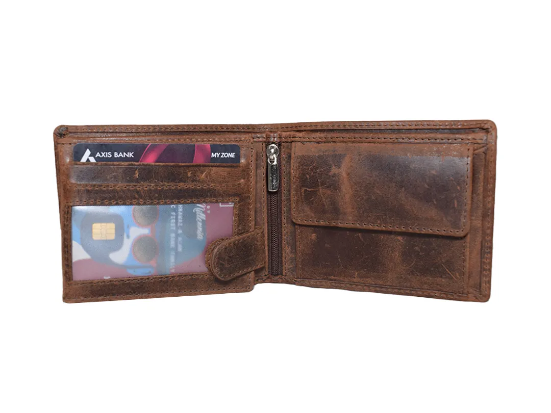 Roman Men’s Leather Wallet Dark brown - BIMW156