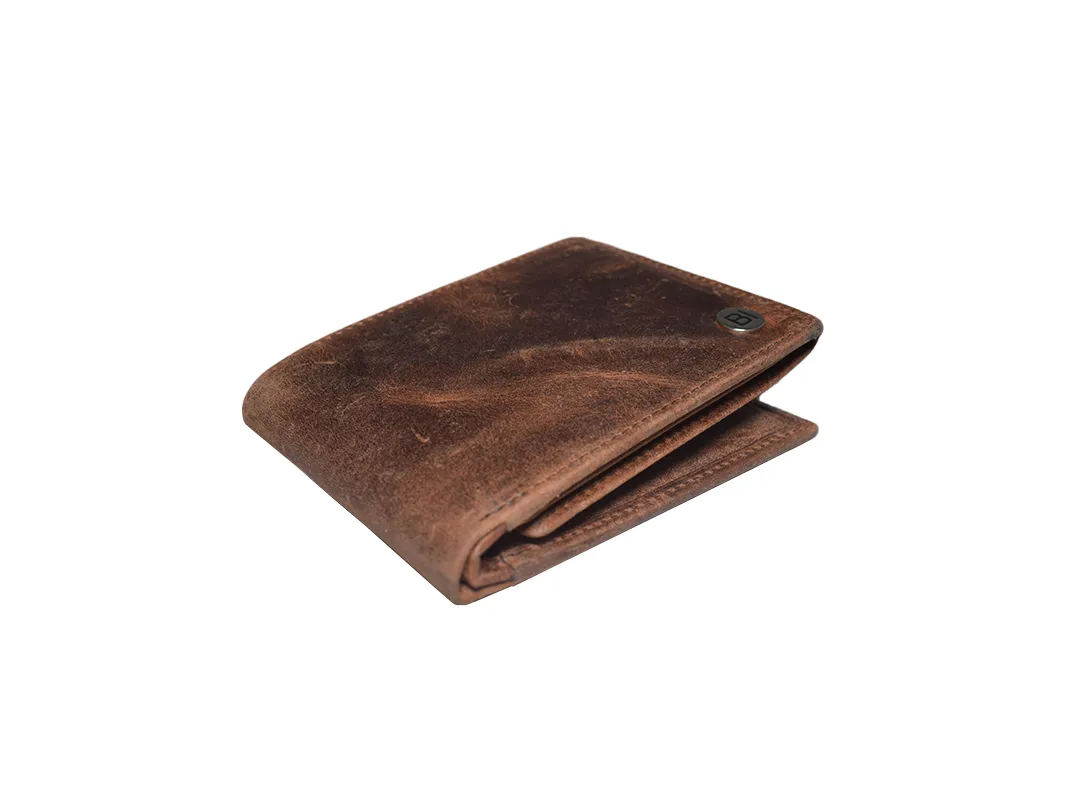 Roman Men’s Leather Wallet Dark brown - BIMW156