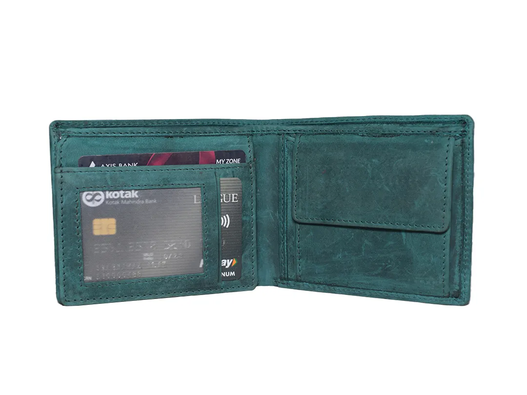 Ethan Men’s Leather Wallet Turquoise - BIMW164