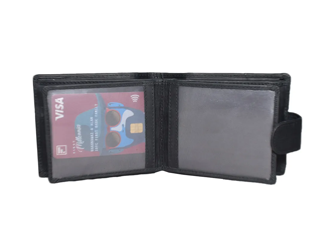 Joshua Men’s Leather Wallet Black - BIMW166