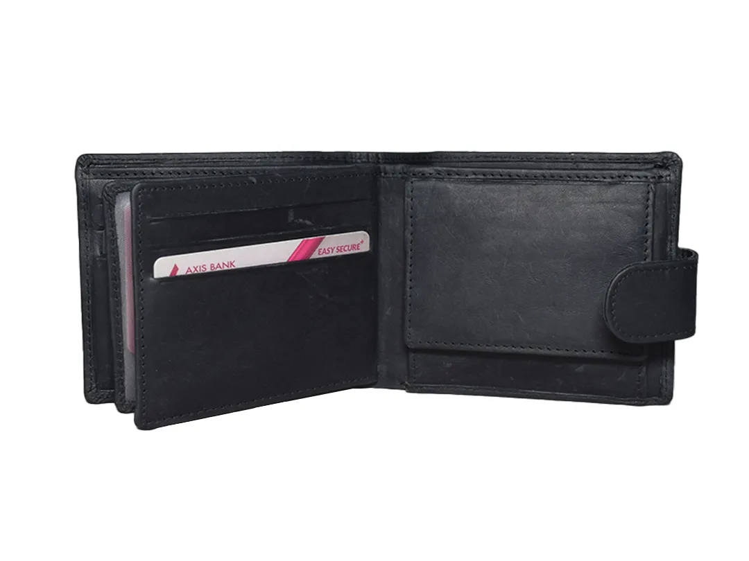 Joshua Men’s Leather Wallet Black - BIMW166