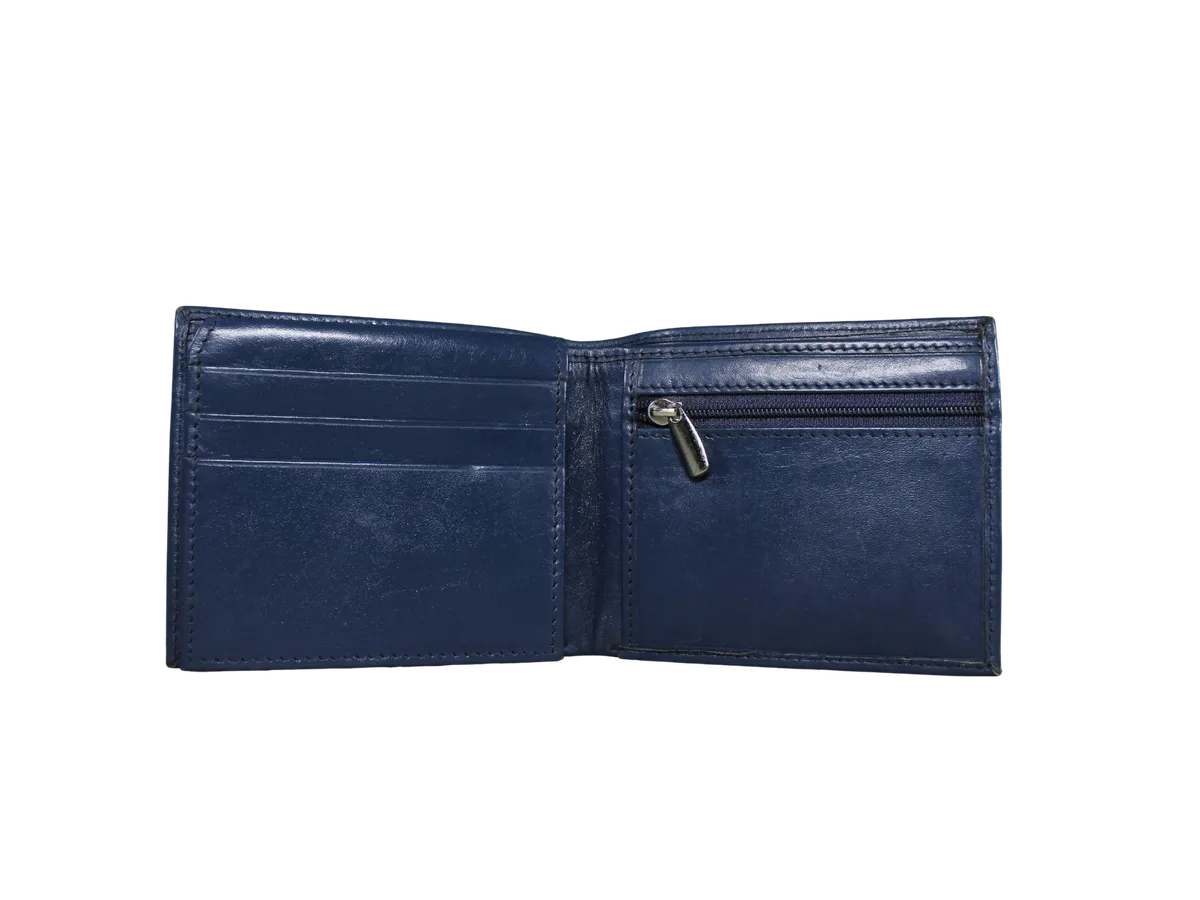 Bryson Mens Leather Wallets Blue - BIMB3018