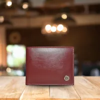 Theo Men’s Leather Wallet Burgandy - BIMW107