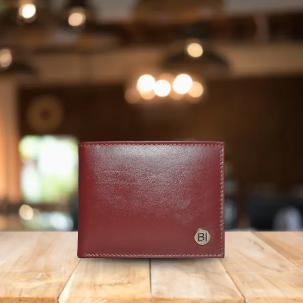 Theo Men’s Leather Wallet Burgandy - BIMW107