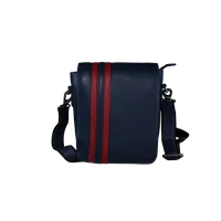 Emiliano Mens Cross Body Leather Bags Navy Blue - BIMB3005