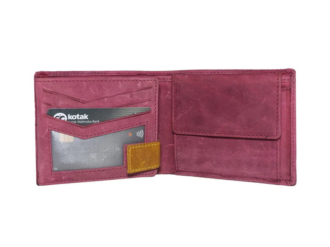 Jude  Men’s Leather Wallet Pink - BIMW171