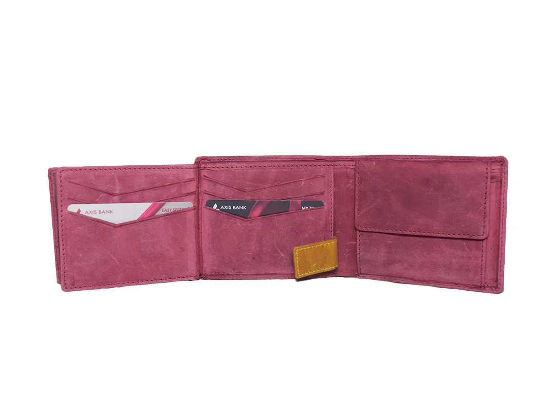 Jude  Men’s Leather Wallet Pink - BIMW171