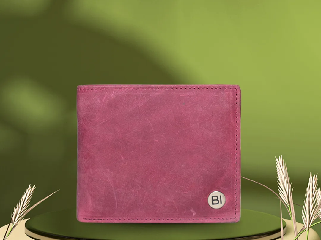 Jude  Men’s Leather Wallet Pink - BIMW171
