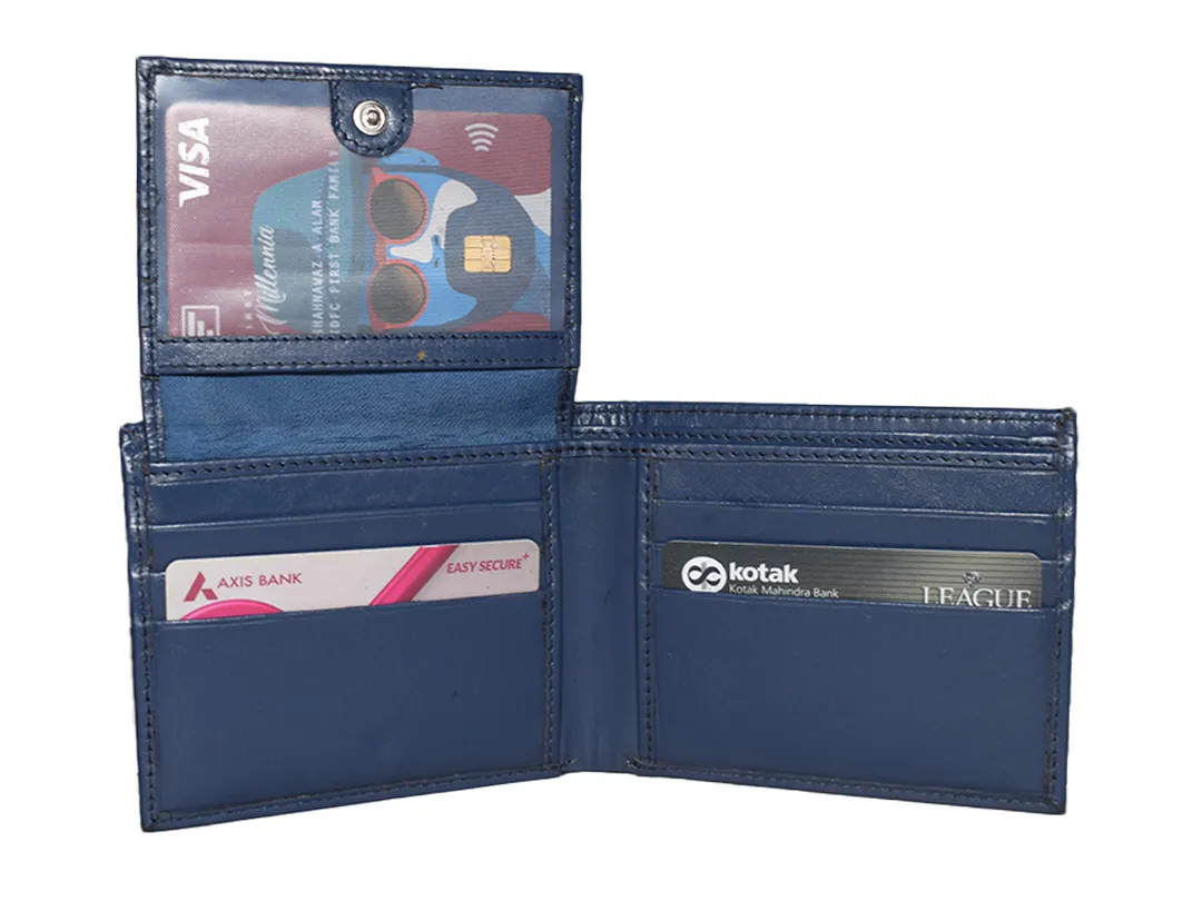 Jaxon Men’s Leather Wallet Blue - BIMW174