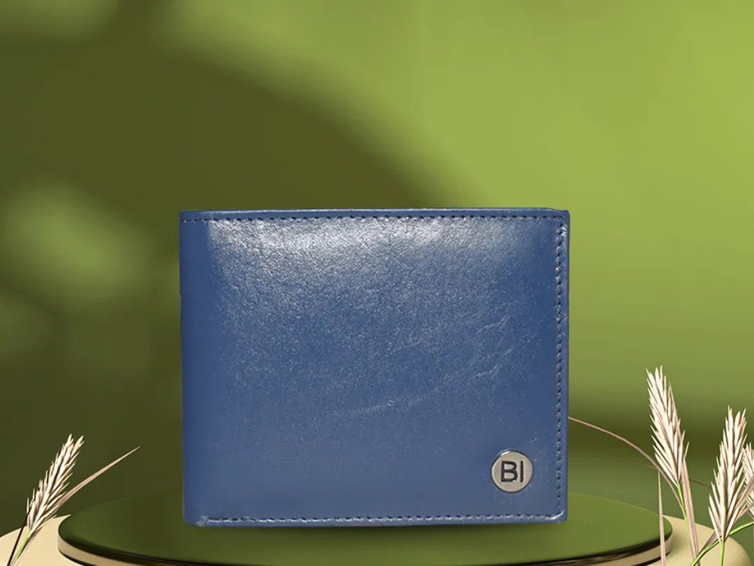 Jaxon Men’s Leather Wallet Blue - BIMW174