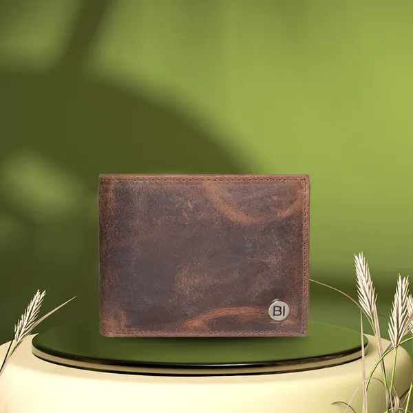 Brown Men’s Leather Wallet Brown - BIMW176
