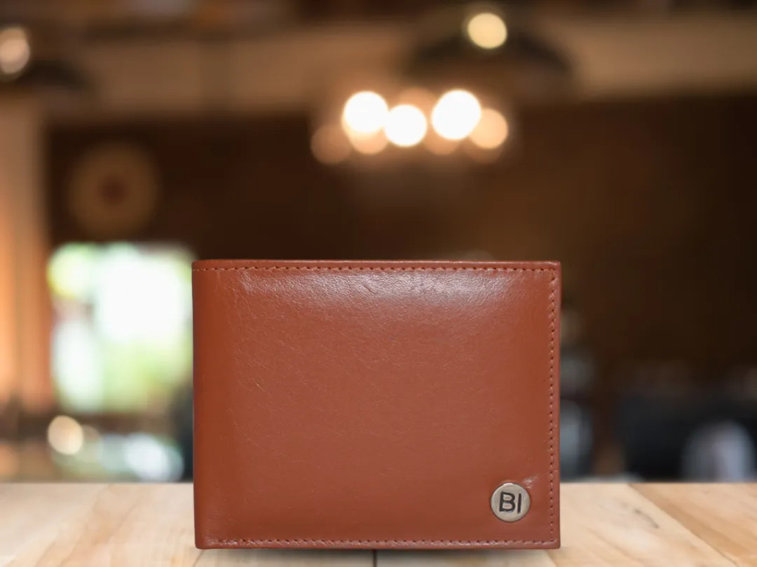 Theo Men’s Leather Wallet Reddish Brown - BIMW108