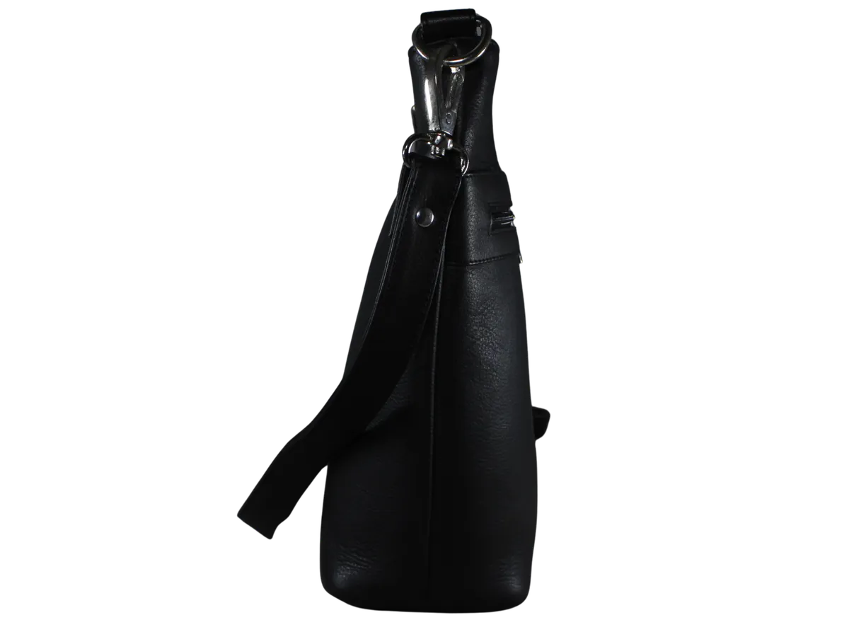 River Mens Leather Bags Black - BIMB3004