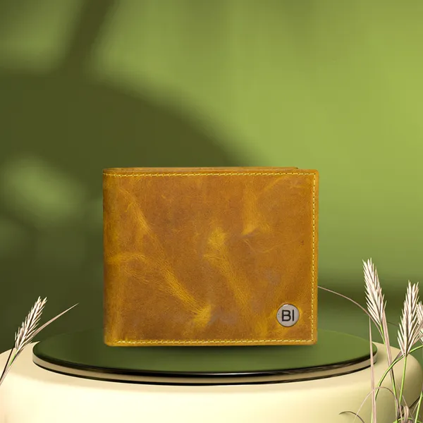 Zachary Men’s Leather Wallet Tan - BIMW180