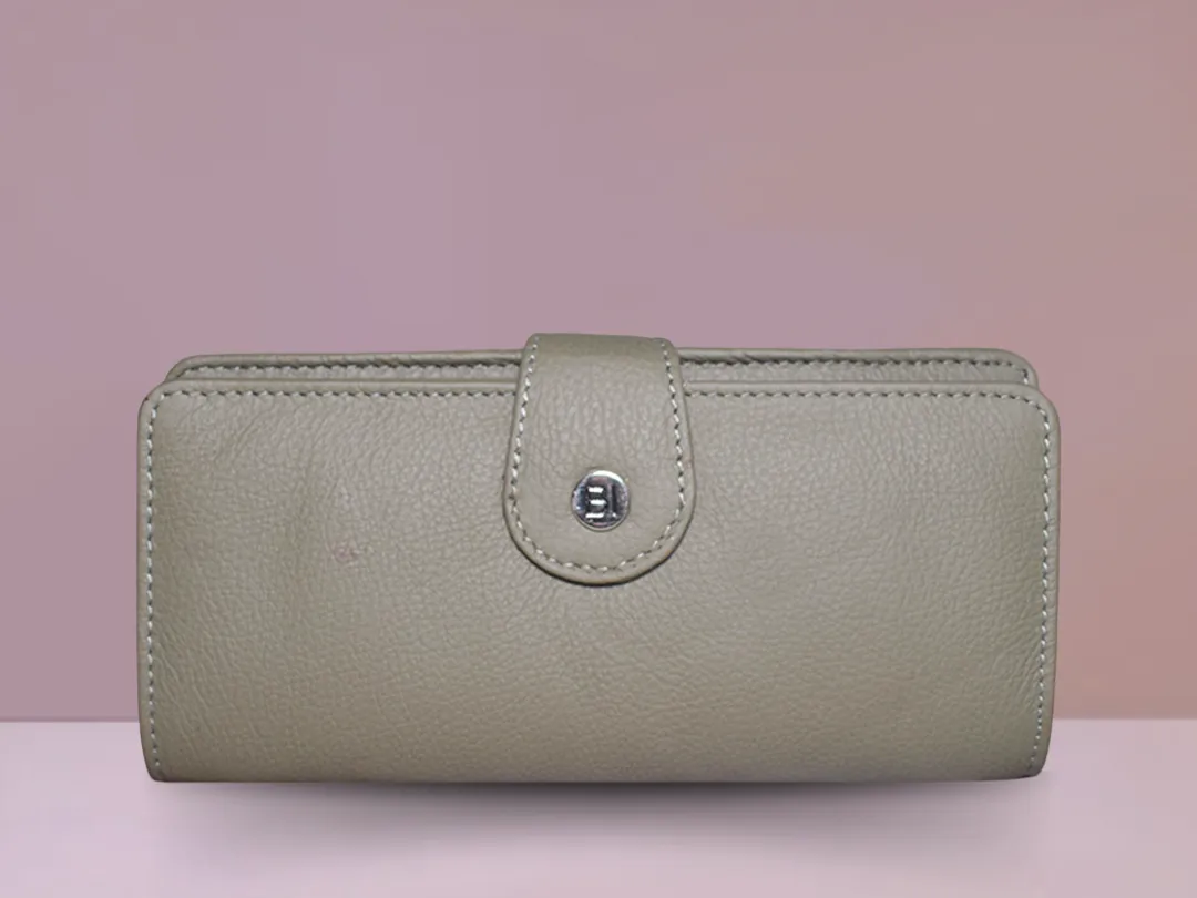 Alice women's leather wallet Olive - BIWW181